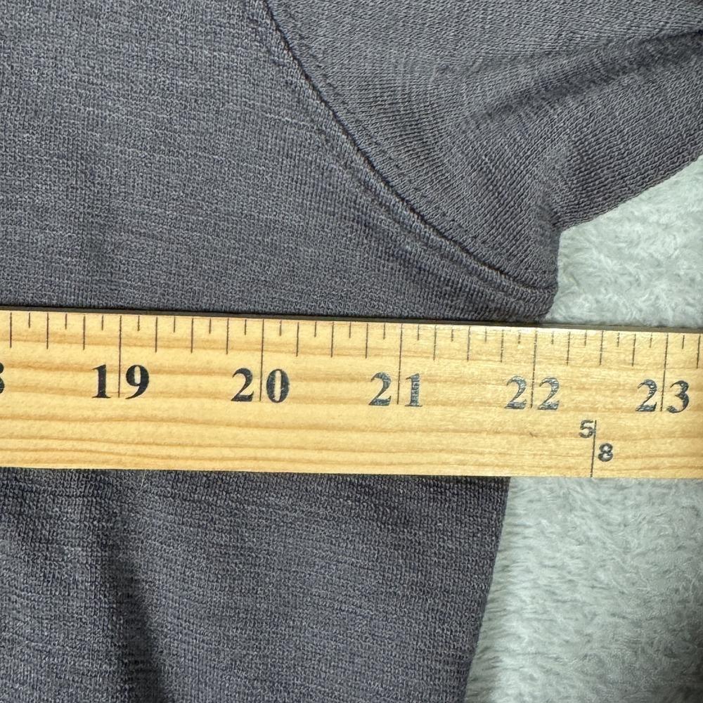 Taylor Stitch Shirt Mens 40 Medium Gray Long Sleeve Merino Wool Henley Made USA - Picture 6 of 9